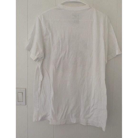 Vintage Jolly Santa Christmas T Shirt Old Navy Beer White With Red Adult Size L - Picture 3 of 4